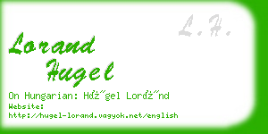 lorand hugel business card
